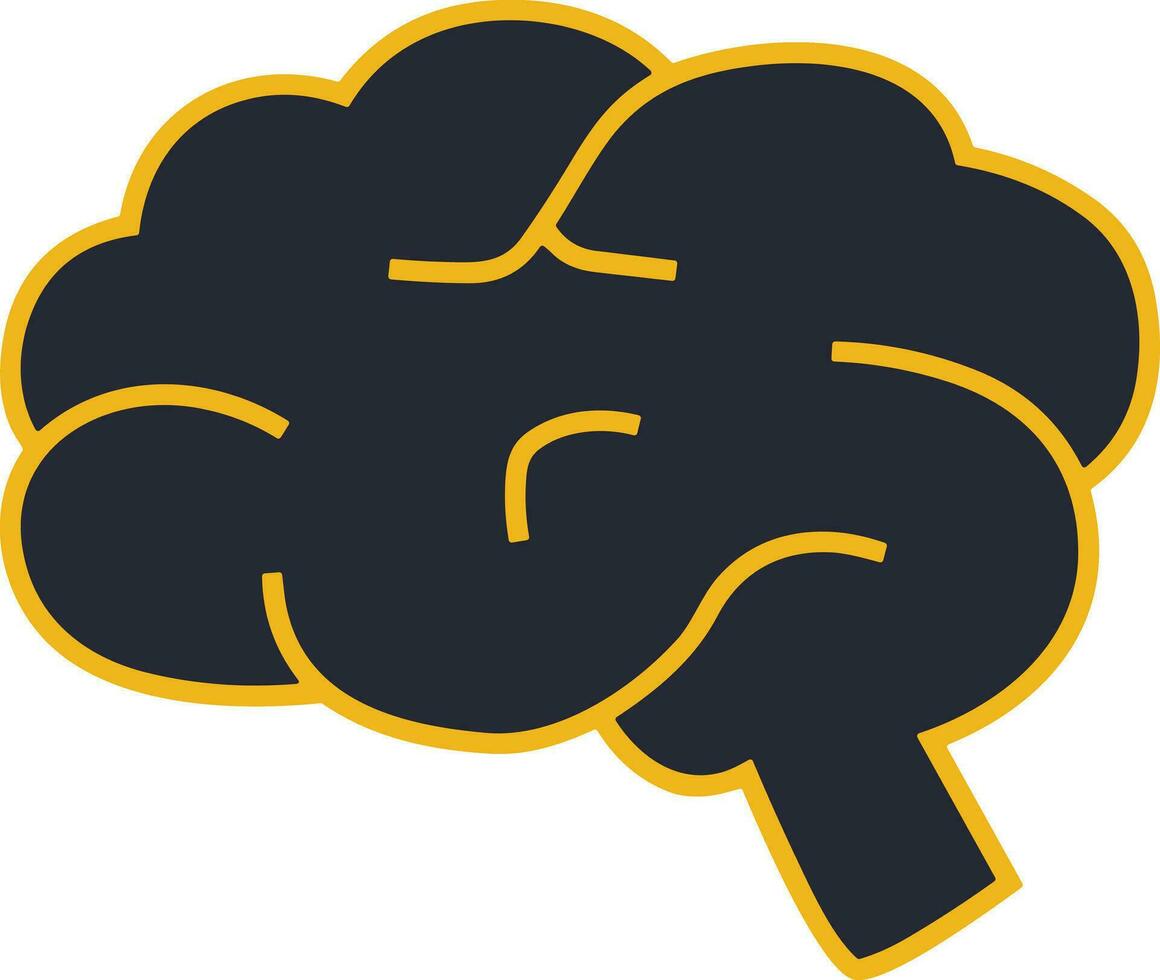 Brain idea symbol icon vector image. Illustration of the creative intelligence think design image