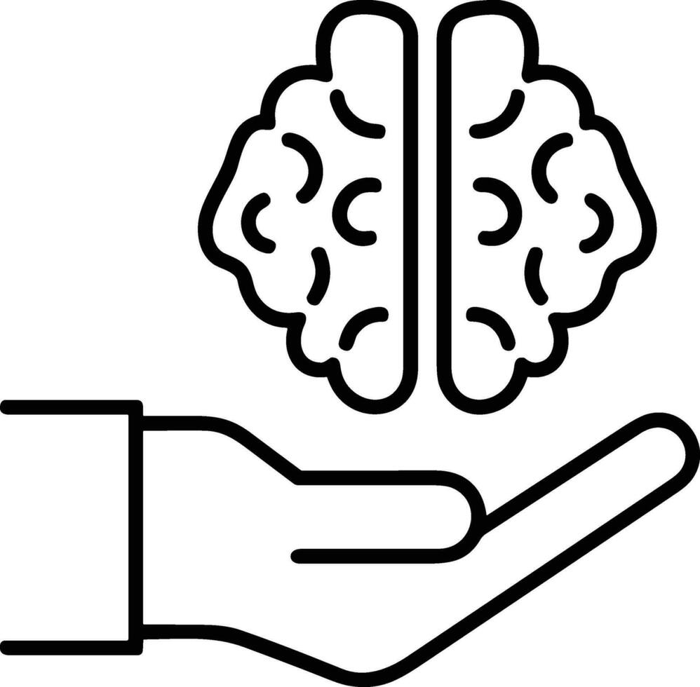 Brain idea symbol icon vector image. Illustration of the creative intelligence think design image