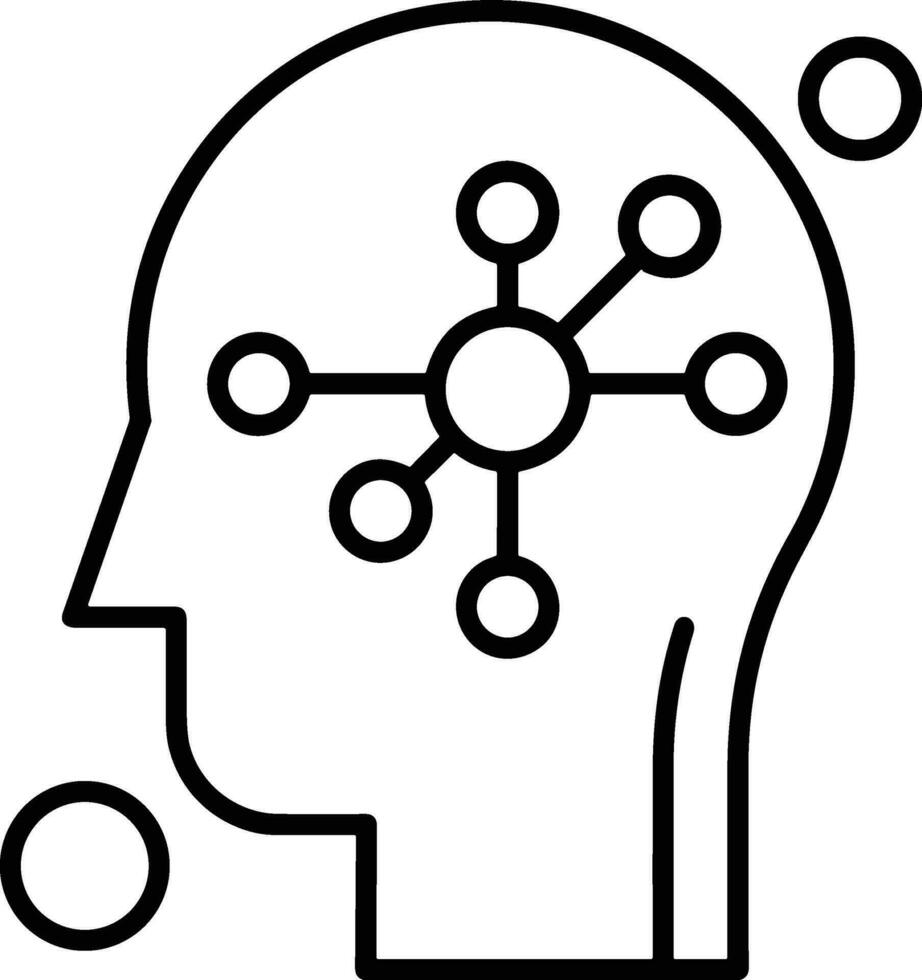 Brain idea symbol icon vector image. Illustration of the creative intelligence think design image