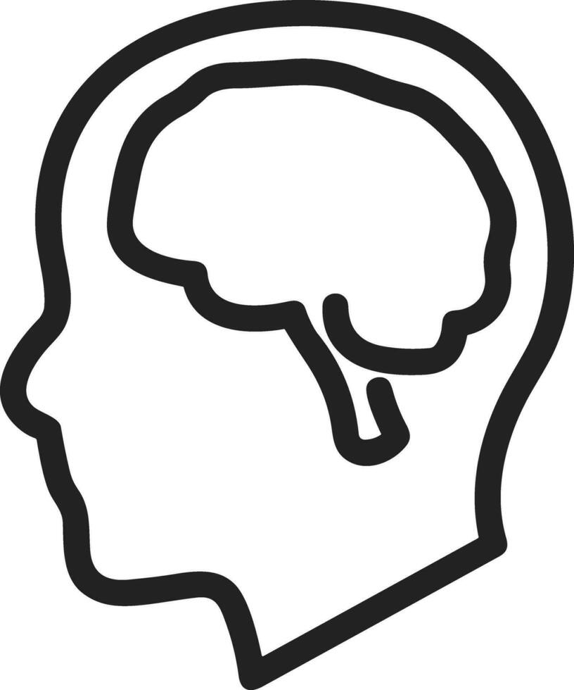 Brain idea symbol icon vector image. Illustration of the creative intelligence think design image