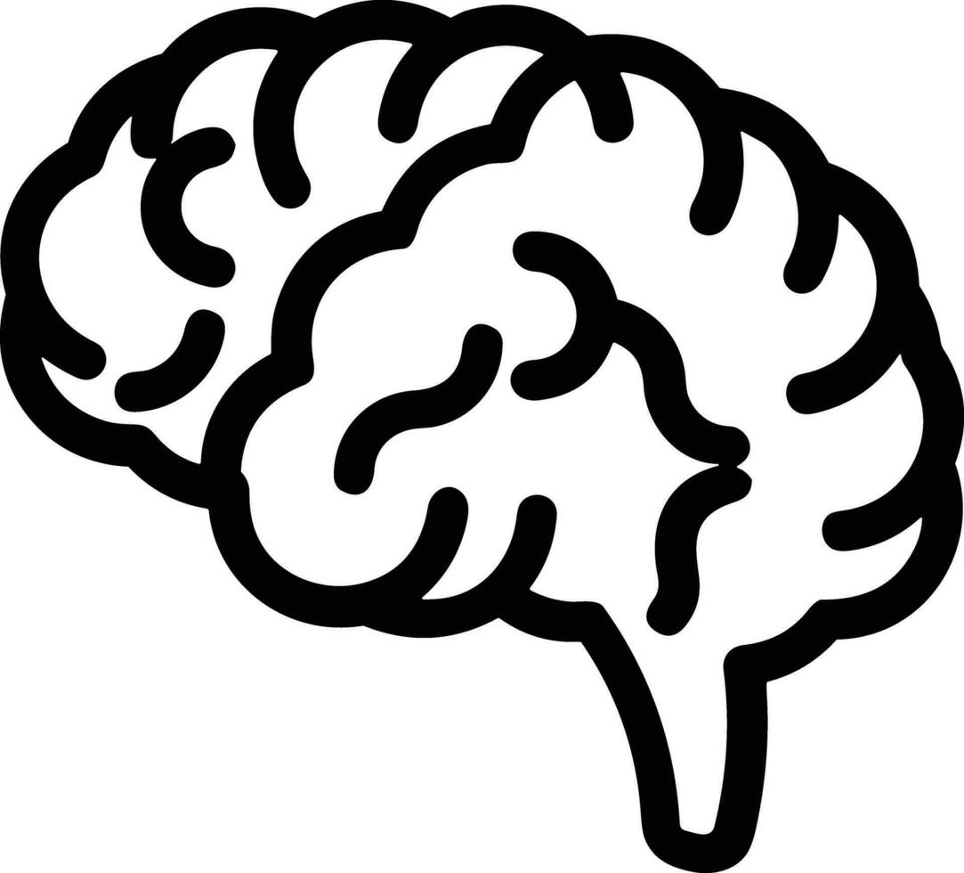 Brain idea symbol icon vector image. Illustration of the creative intelligence think design image