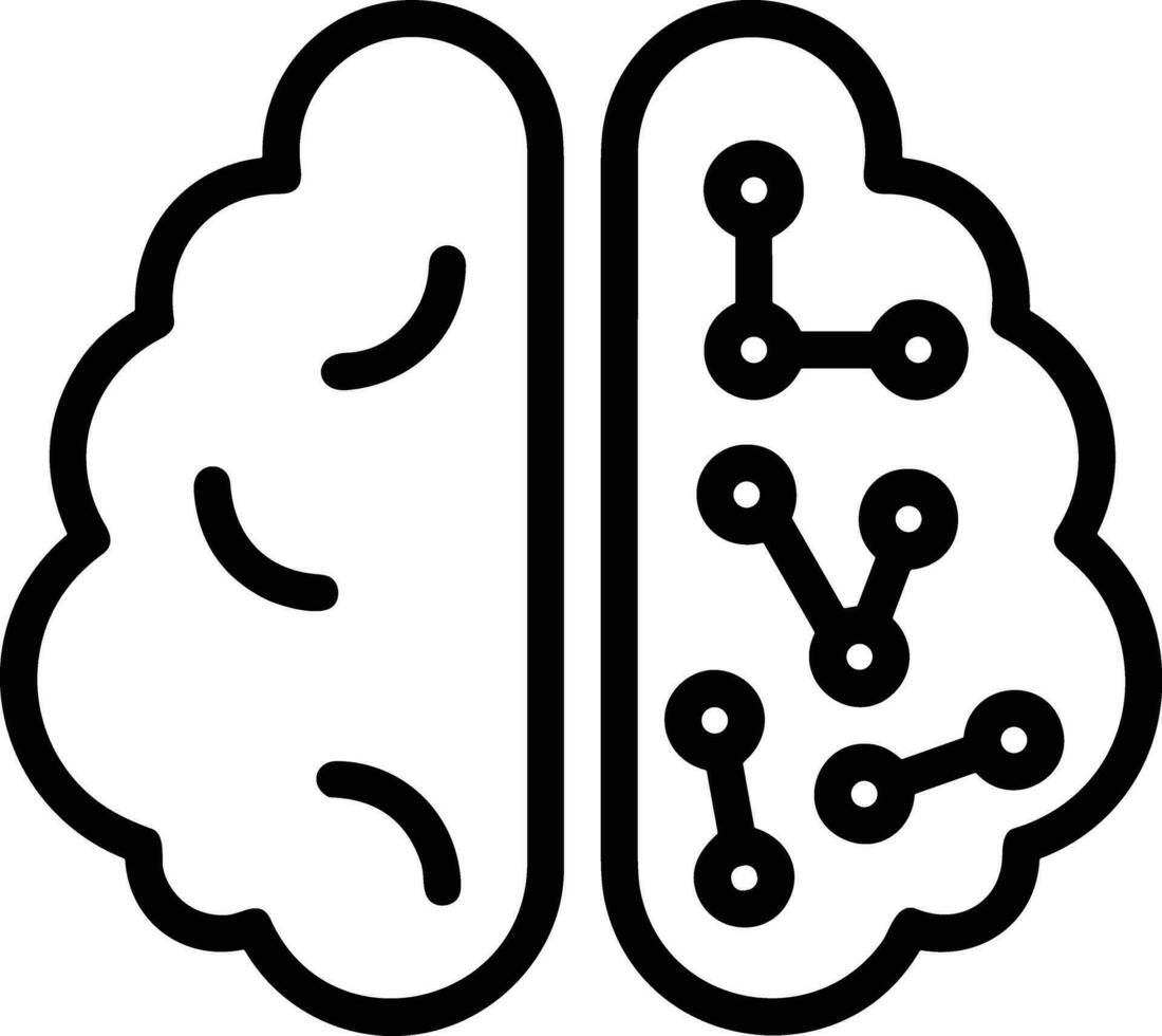 Brain idea symbol icon vector image. Illustration of the creative intelligence think design image