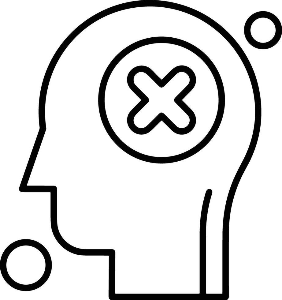 Brain idea symbol icon vector image. Illustration of the creative intelligence think design image