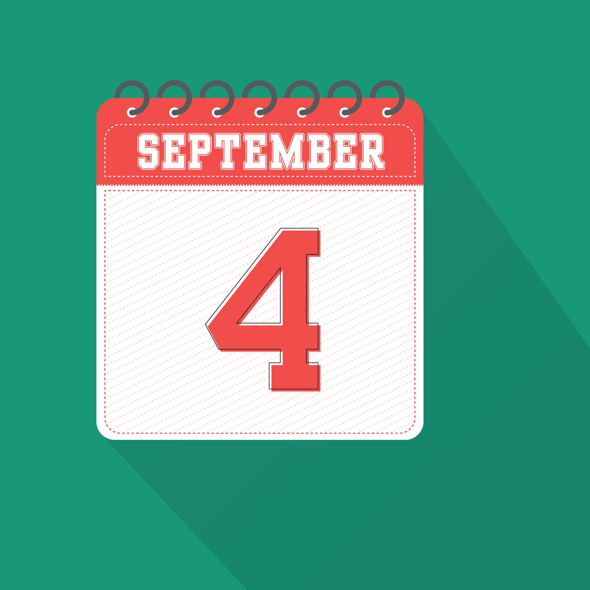 September 4 Calendar Daily Icon, Date, Month 26580744 Vector Art at