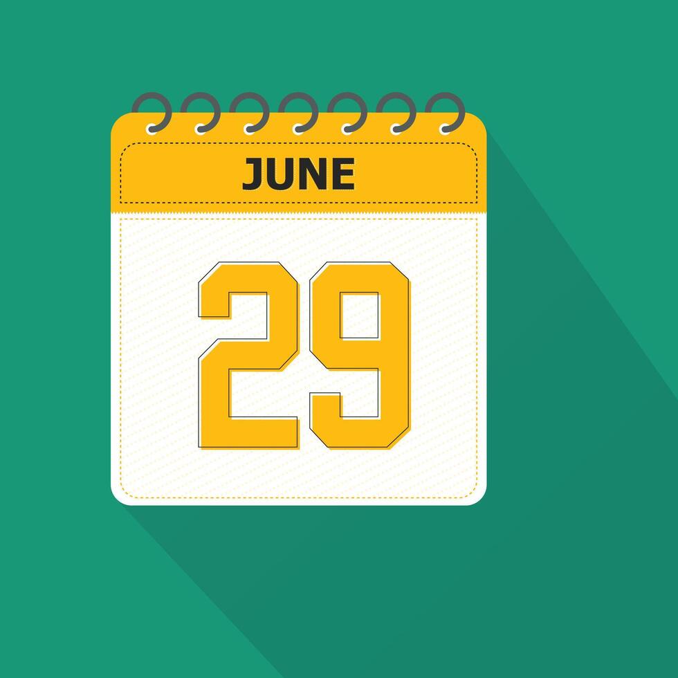 June 29 Calendar Daily Icon, Date, Month 26580777 Vector Art at Vecteezy