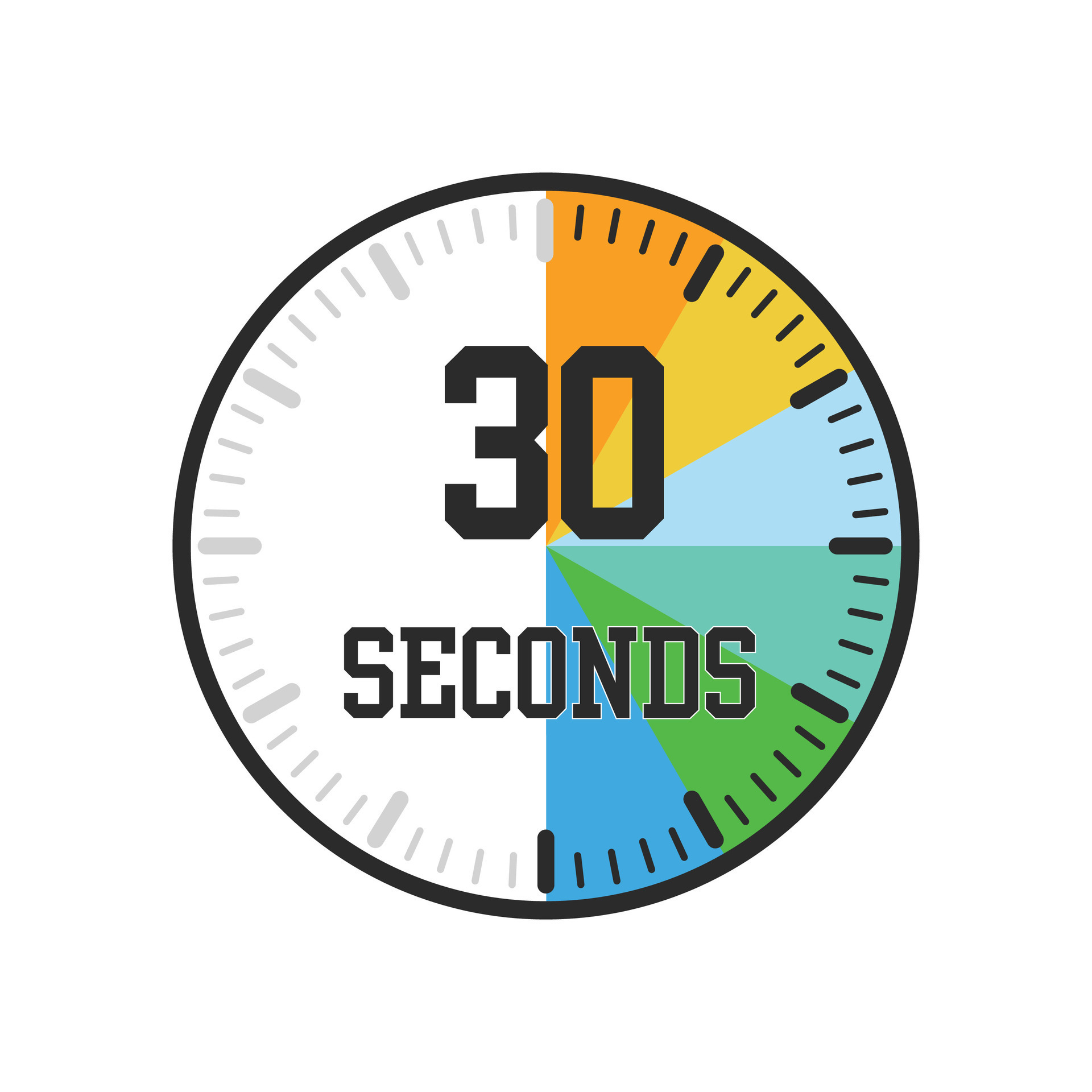 30 seconds, timer, clock icon design 26580853 Vector Art at Vecteezy