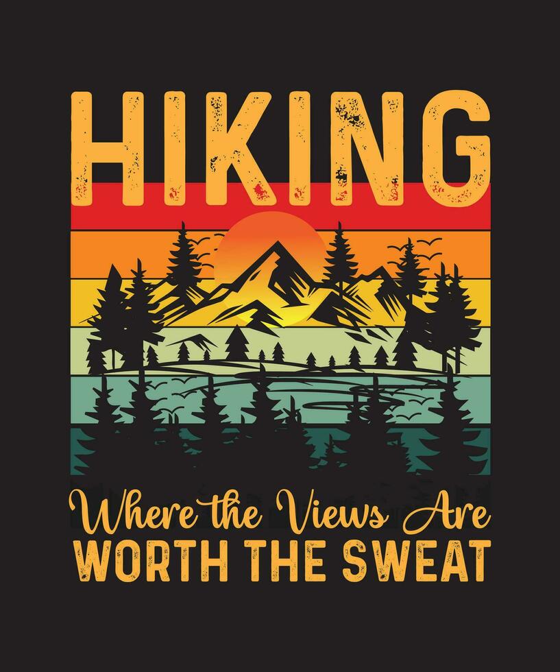 Hiking Where The Views Are Worth vector