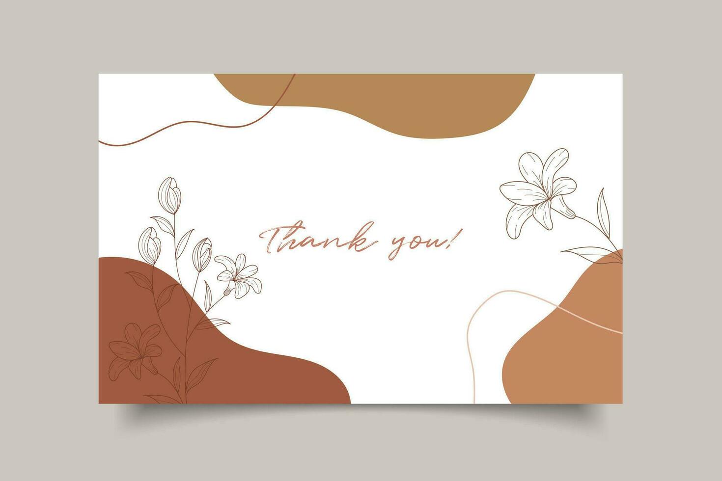 Thank you card template design illustration vector