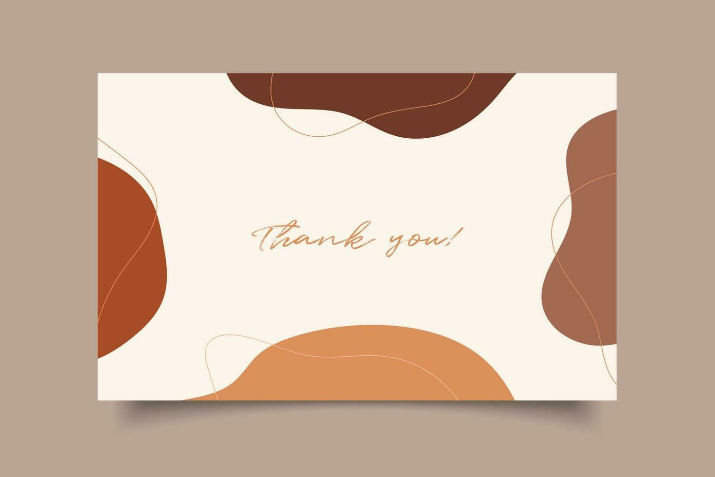 Thank you card template design illustration vector