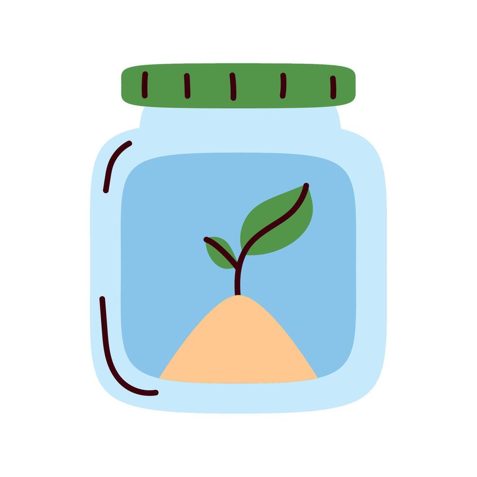 pot with plant inside icon vector