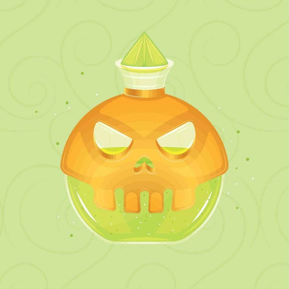 Isolated colored magical flask potion Vector