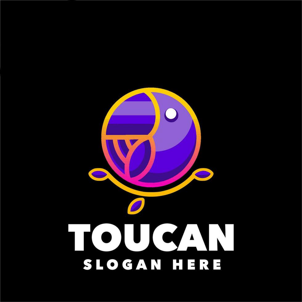 Toucan gradient colorful vector