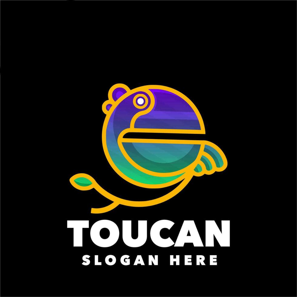 Toucan gradient logo vector