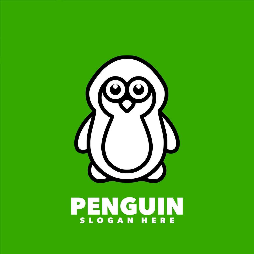 Penguin flat design vector