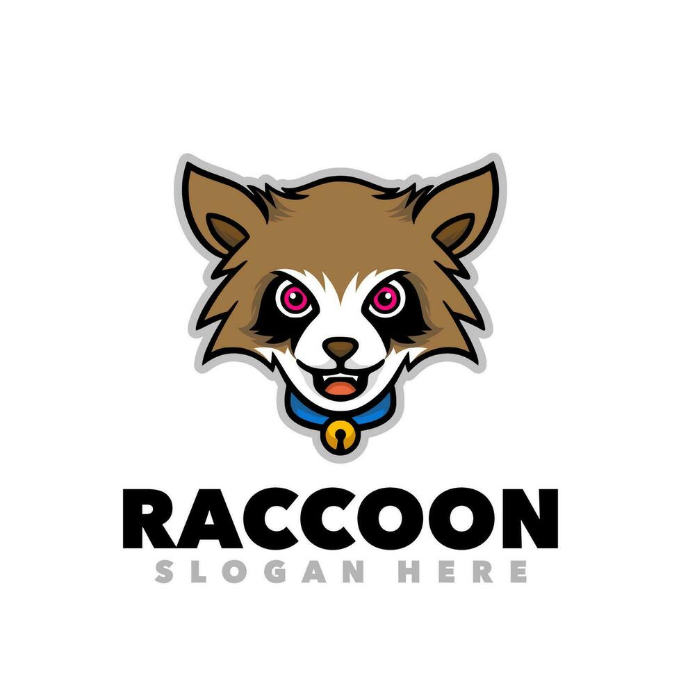 Raccoon mascot cartoon vector