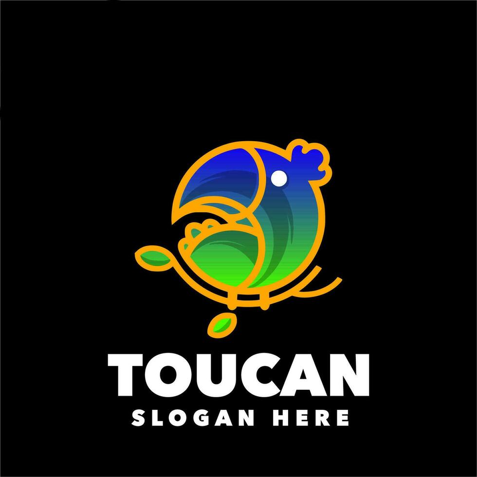 Toucan gradient outline vector