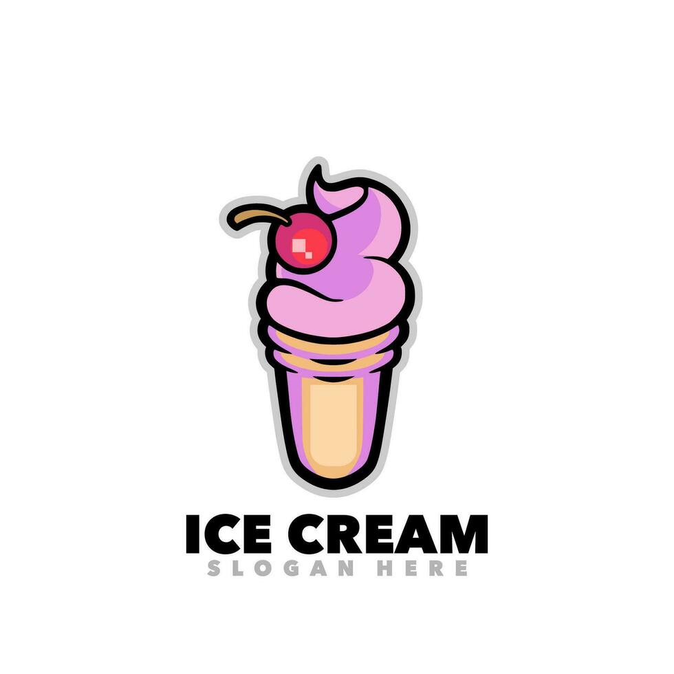 logo de helado vector