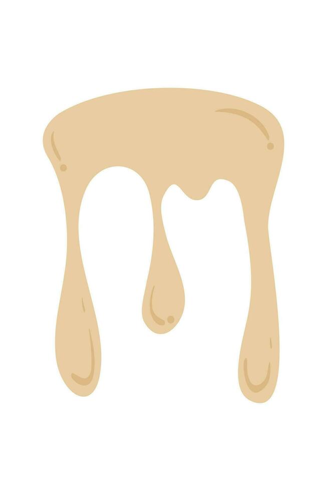 Hand Drawn Melting Choco Illustration. Chocolate drops and blots. Isolated seamless repeatable melted brown and white chocolate flow down vector