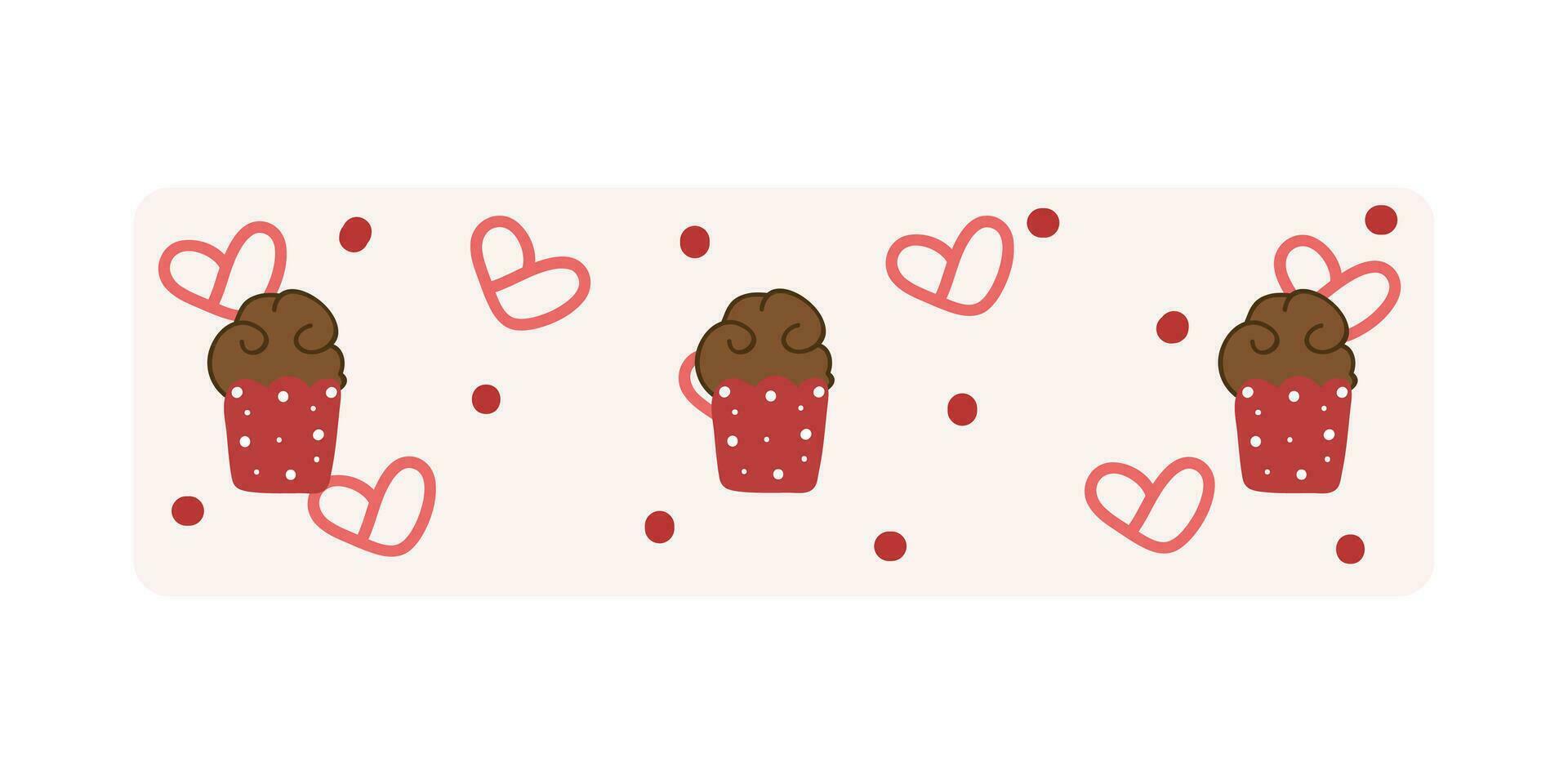 Cute Valentines day washi tape strips stickers. Stationary scrapbooking set. Valentines Day decoration and washi tapes. Vector illustration.