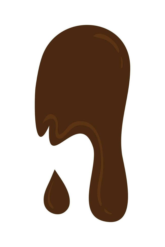 Hand Drawn Melting Choco Illustration. Chocolate drops and blots. Isolated seamless repeatable melted brown and white chocolate flow down vector