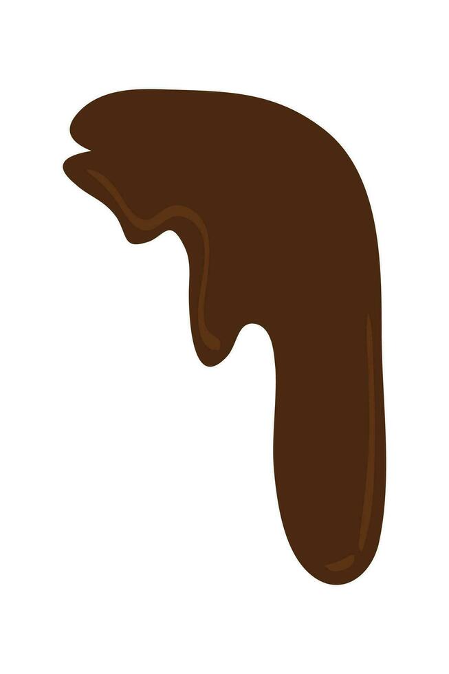 Hand Drawn Melting Choco Illustration. Chocolate drops and blots. Isolated seamless repeatable melted brown and white chocolate flow down vector
