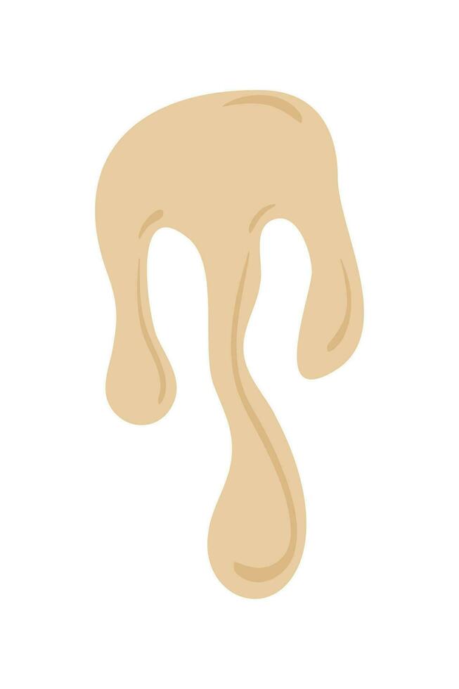 Hand Drawn Melting Choco Illustration. Chocolate drops and blots. Isolated seamless repeatable melted brown and white chocolate flow down vector