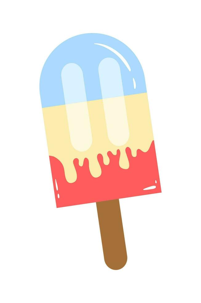 Summer Elements. Summer vector icon set for sticker. Icons, signs and banners. Bright summertime poster. Collection elements for summer holidays and party. Vector illustration