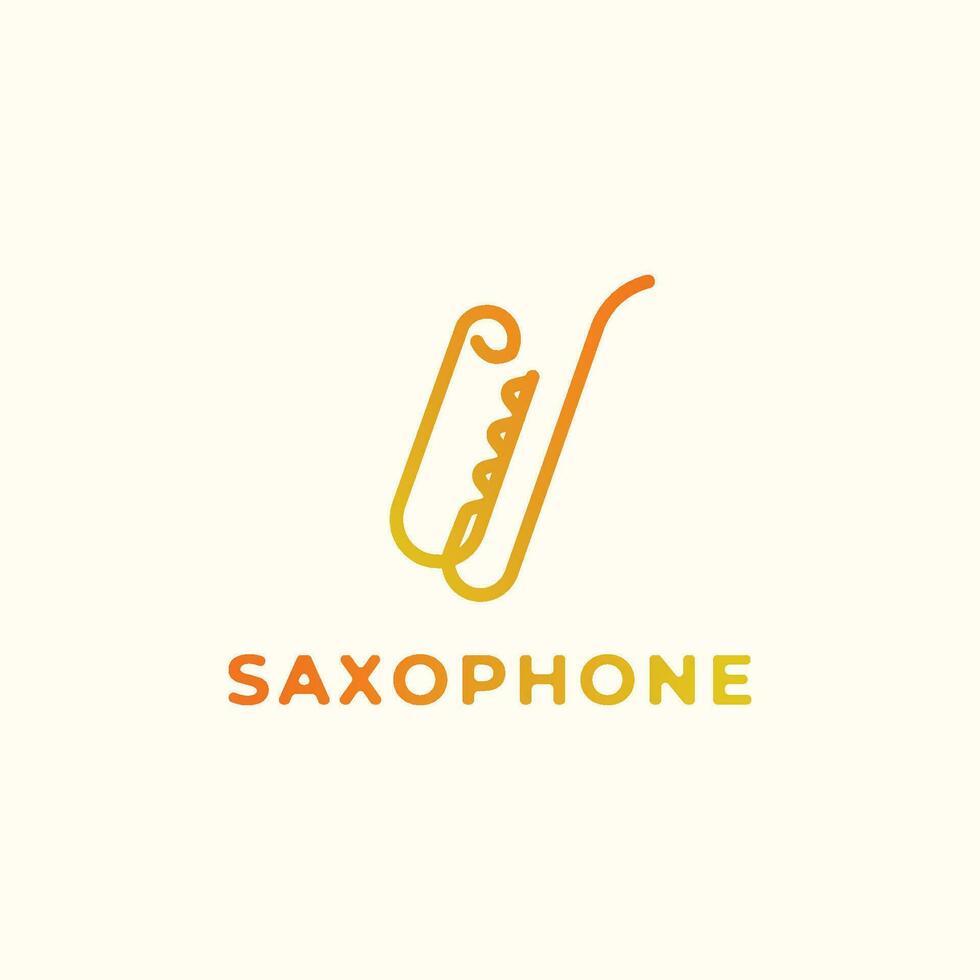 saxofón logo icono diseño modelo vector, música icono diseño. vector