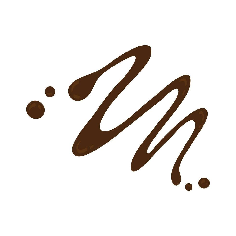 Hand Drawn Melting Choco Illustration. Chocolate drops and blots. Isolated seamless repeatable melted brown and white chocolate flow down vector