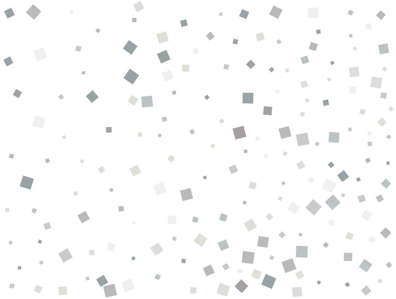 Gender neutral silver square confetti. Vector illustration