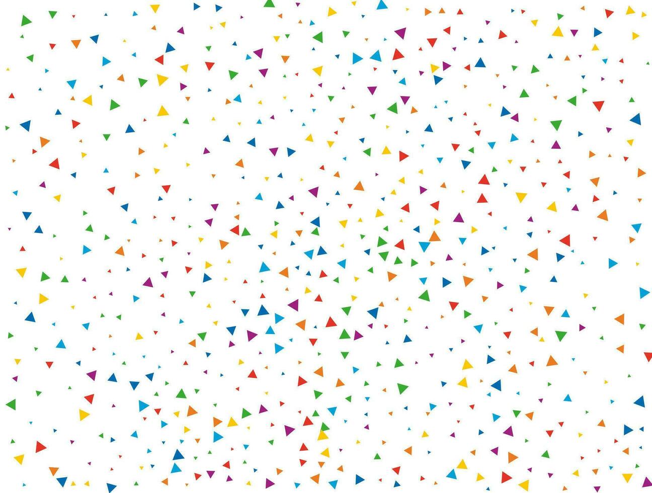 Triangular Rainbow  Confetti. Rainbow glitter confetti background. Vector illustration.