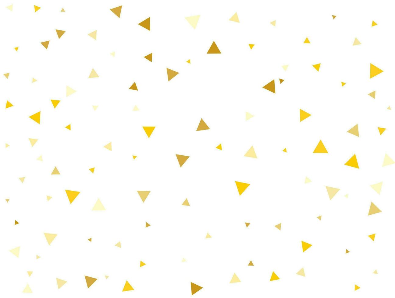 Gender Neutral Golden Triangular Confetti Background. Vector illustration