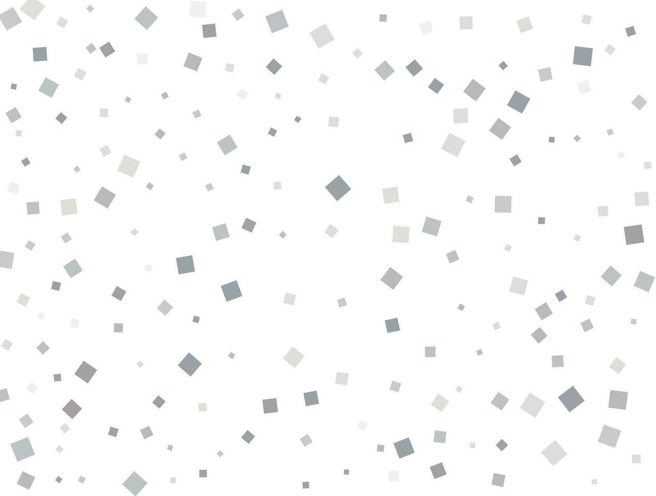 Gender neutral silver square confetti. Vector illustration