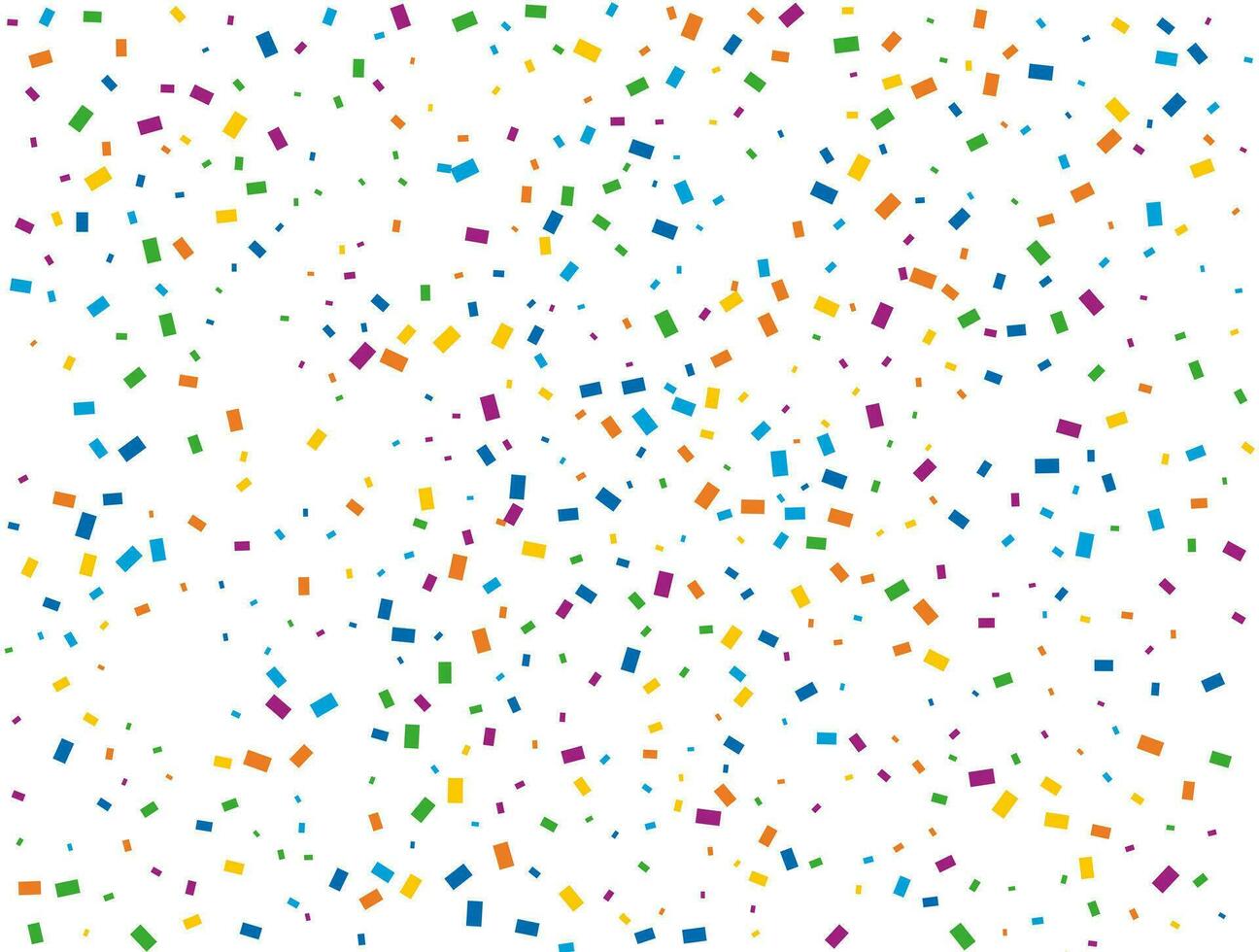Holiday Rectangular Confetti. Light Rainbow glitter confetti background. Colored festive texture. vector