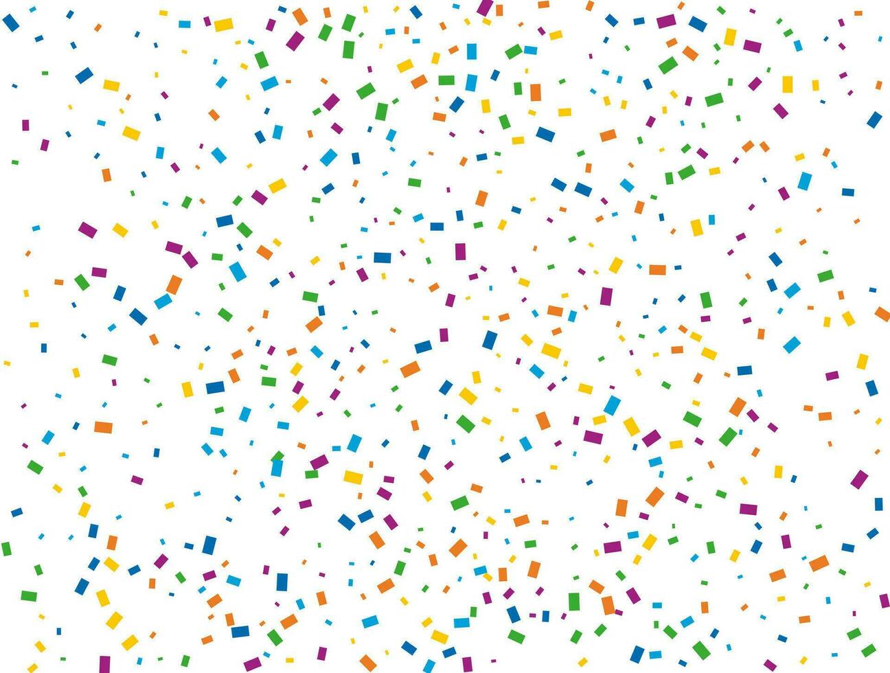 Holiday Rectangular Confetti. Light Rainbow glitter confetti background. Colored festive texture. vector