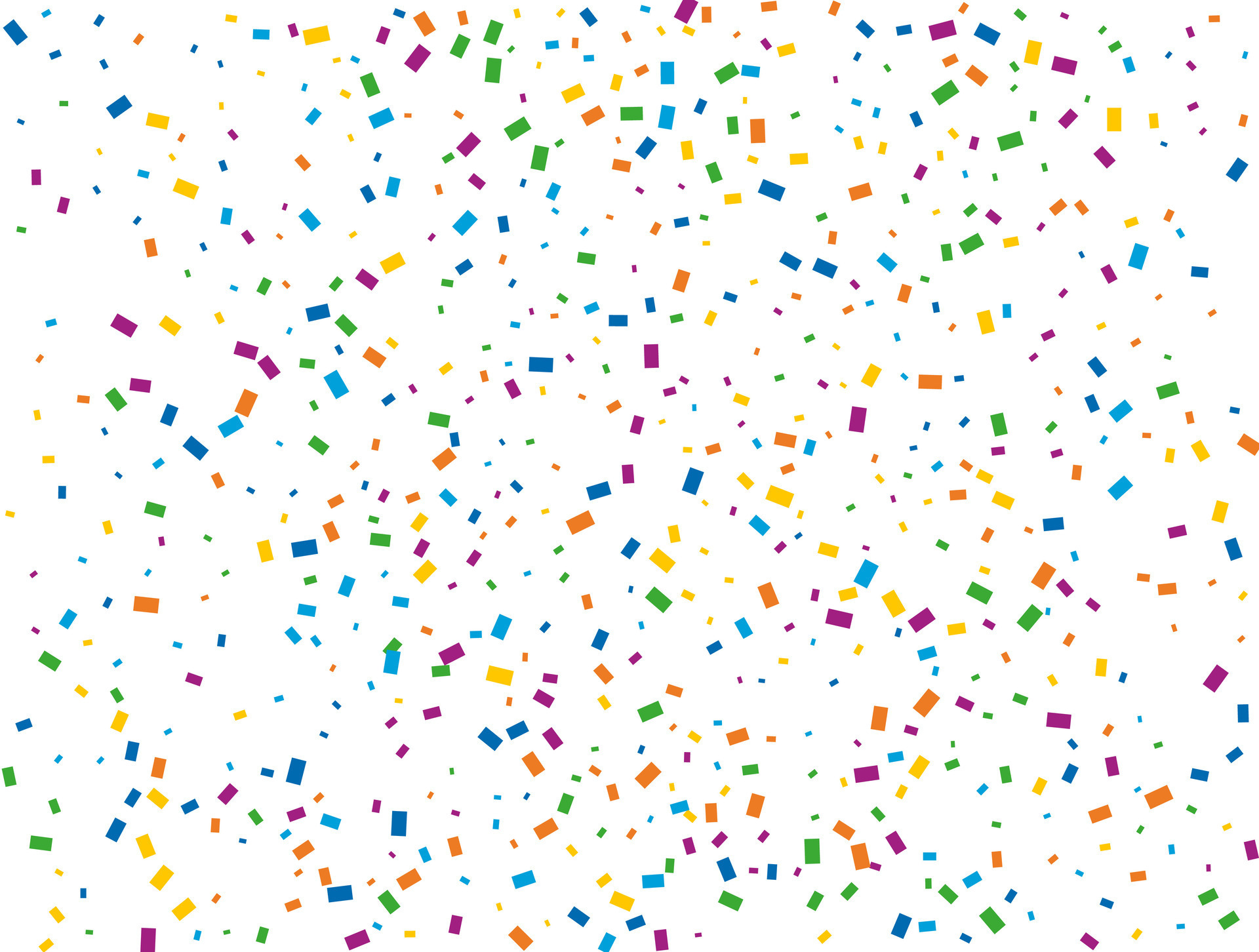 Holiday Rectangular Confetti. Light Rainbow glitter confetti background