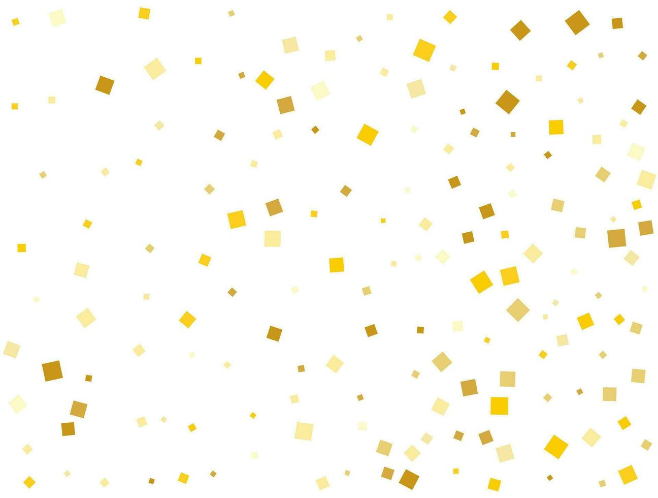 Golden Christmas Square Confetti. Vector illustration