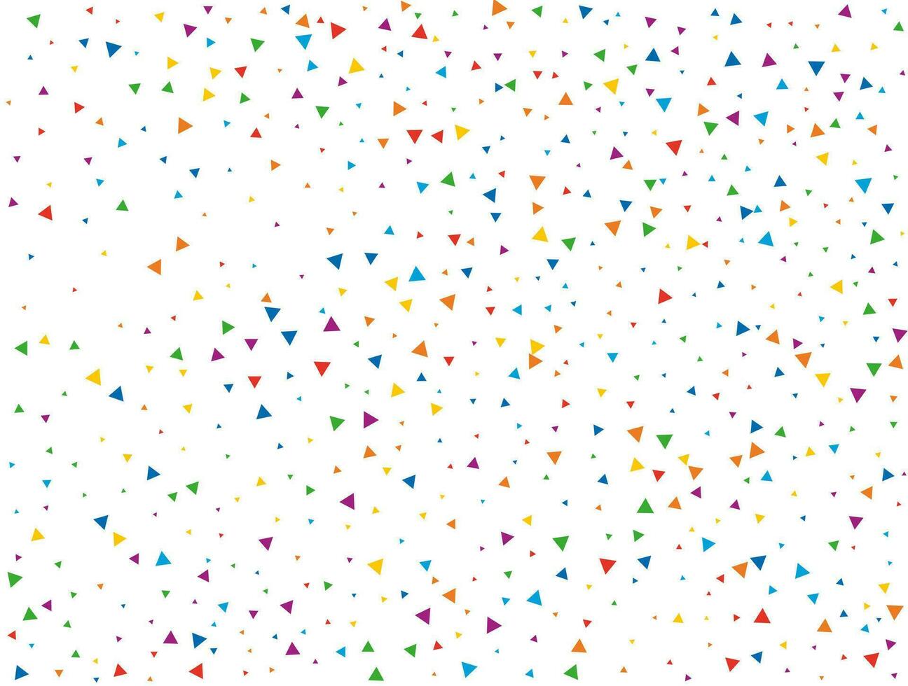 Triangular Rainbow  Confetti. Rainbow glitter confetti background. Vector illustration.