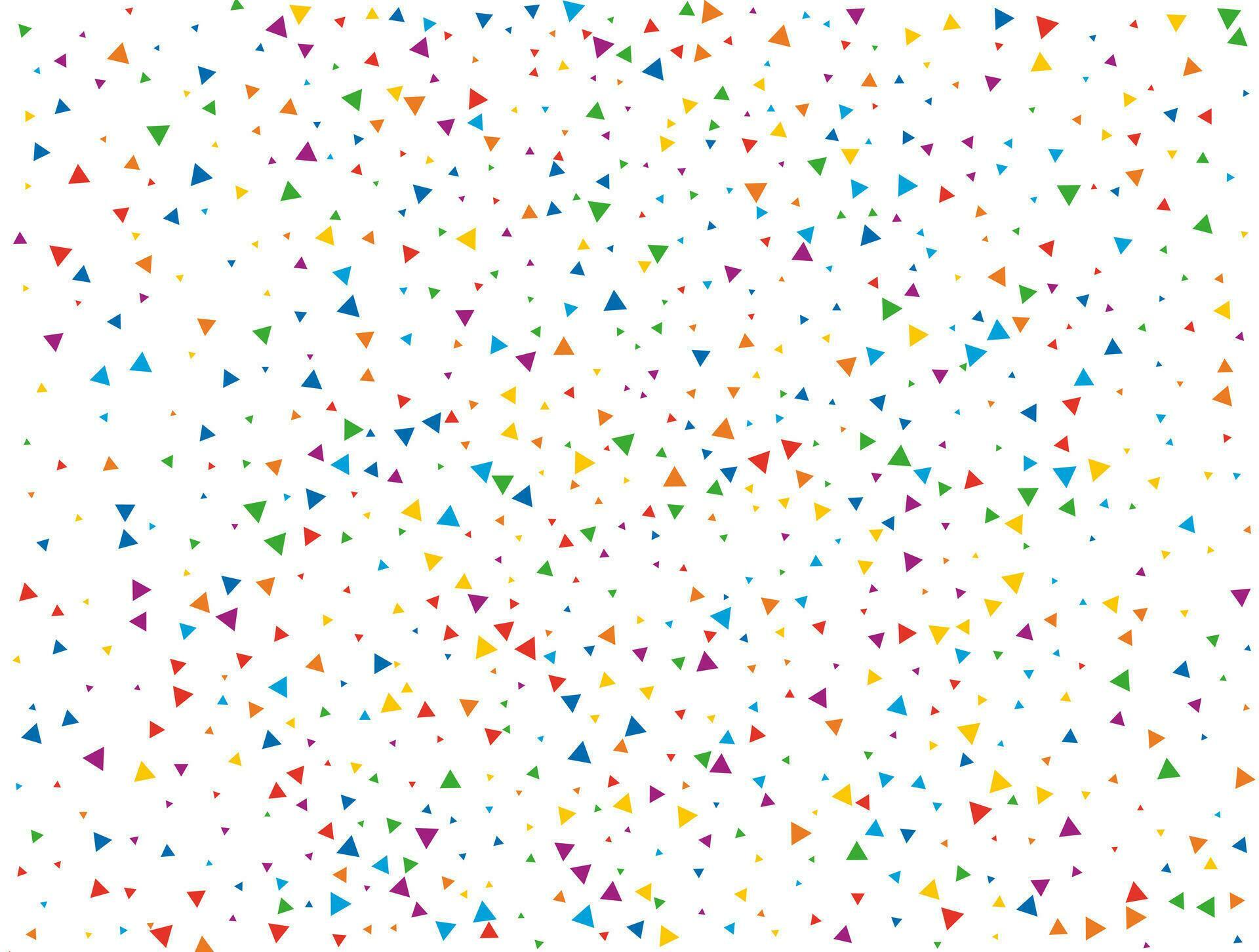 Triangular Rainbow Confetti. Rainbow glitter confetti background