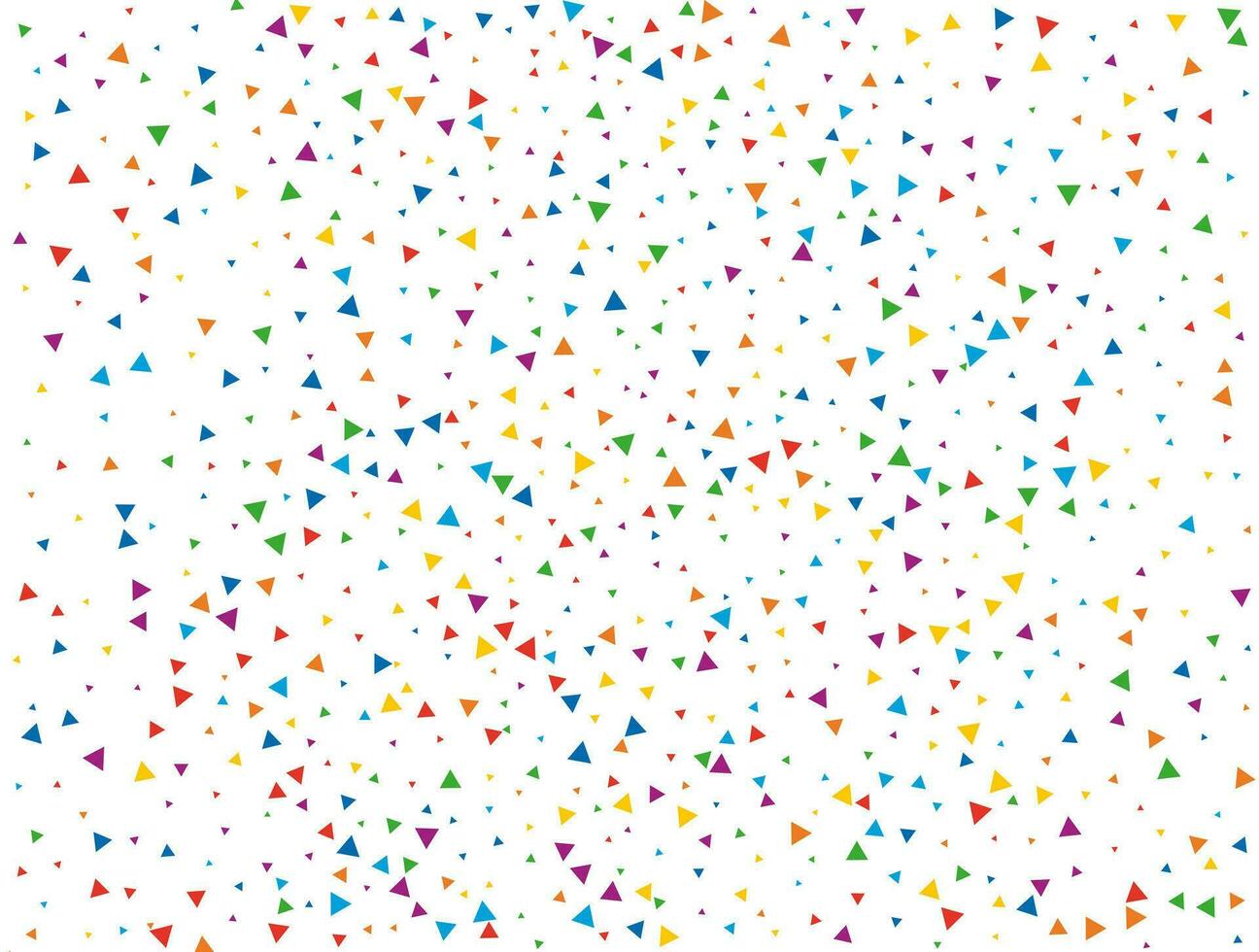 Triangular Rainbow  Confetti. Rainbow glitter confetti background. Vector illustration.