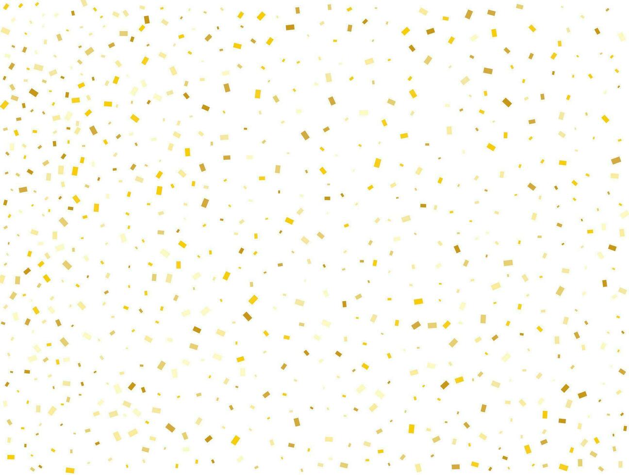 Birthday Golden Rectangles Confetti Background. Vector illustration