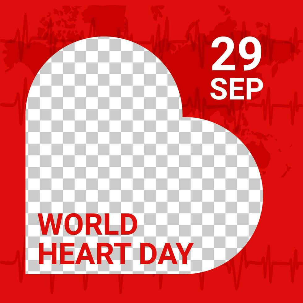 world heart day social media post     template vector