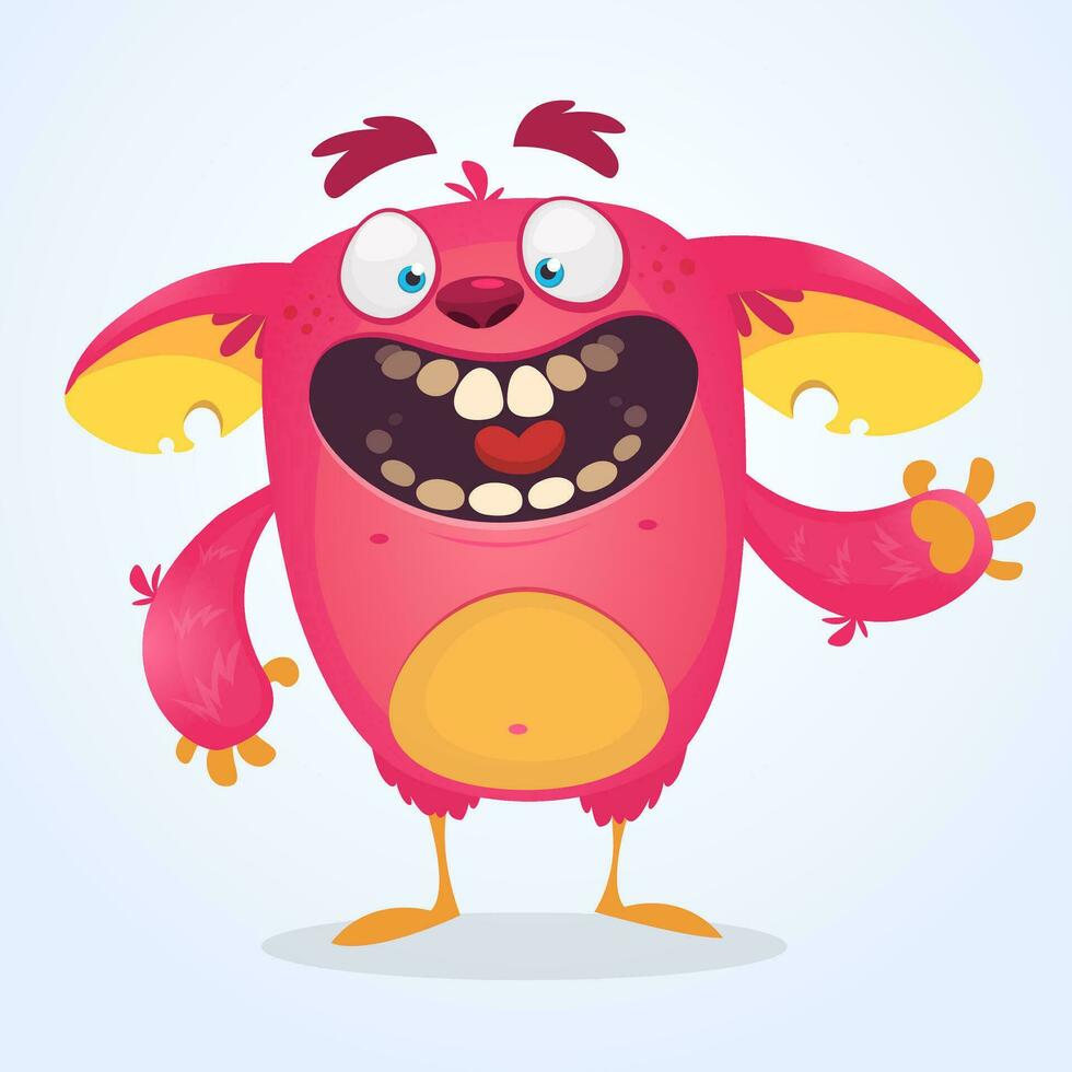 Cartoon funny monster. Halloween vector illustration