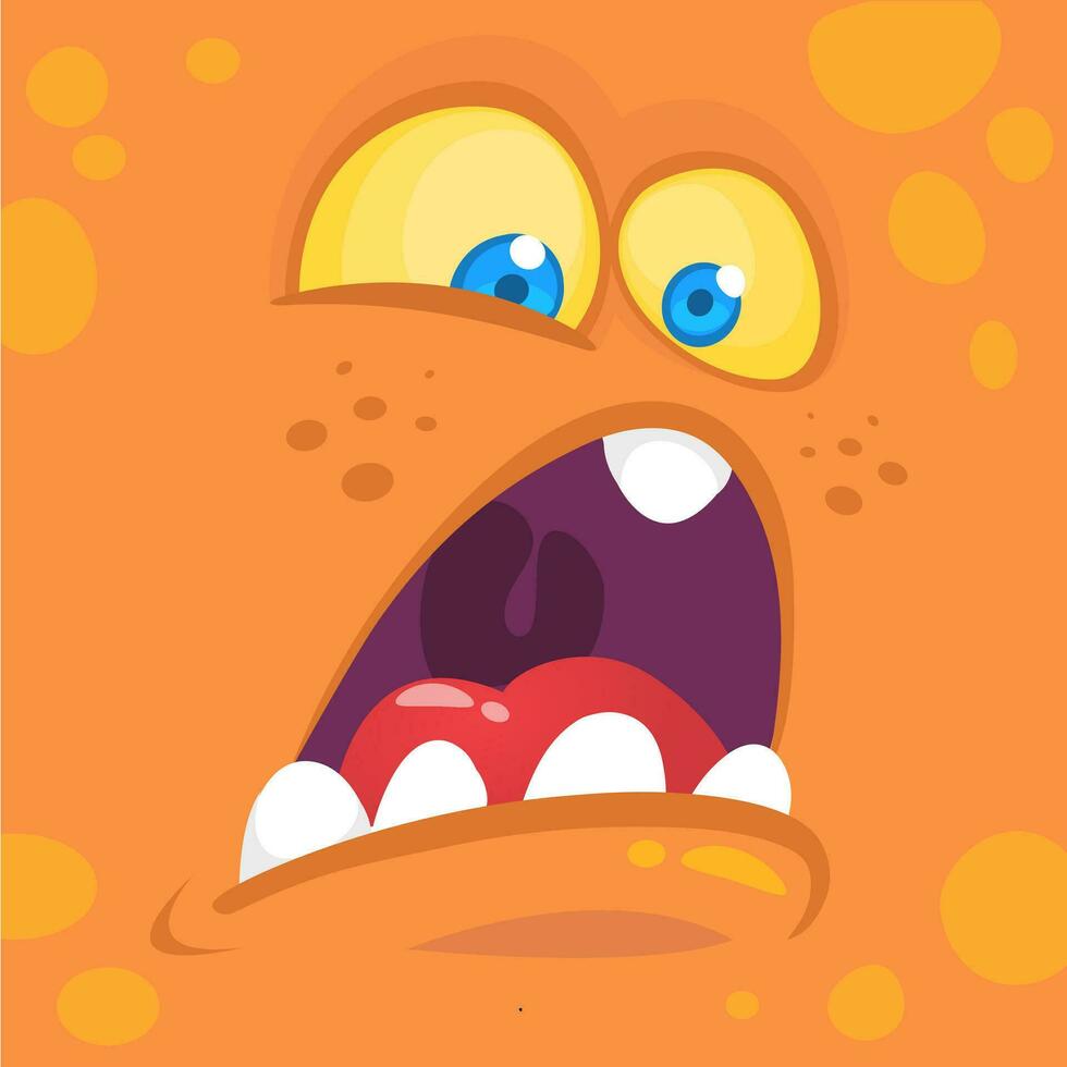 Monsters face cartoon creature avatar illustration vector stock