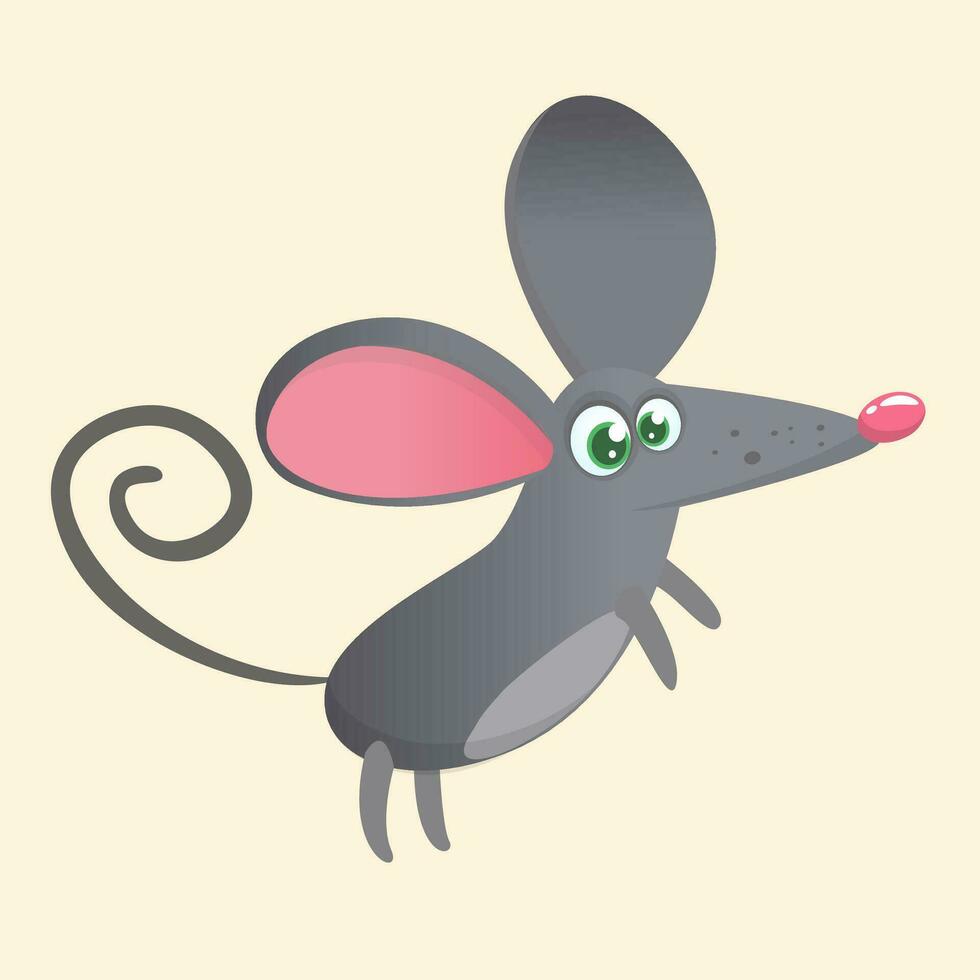 Cute cartoon mouse vector