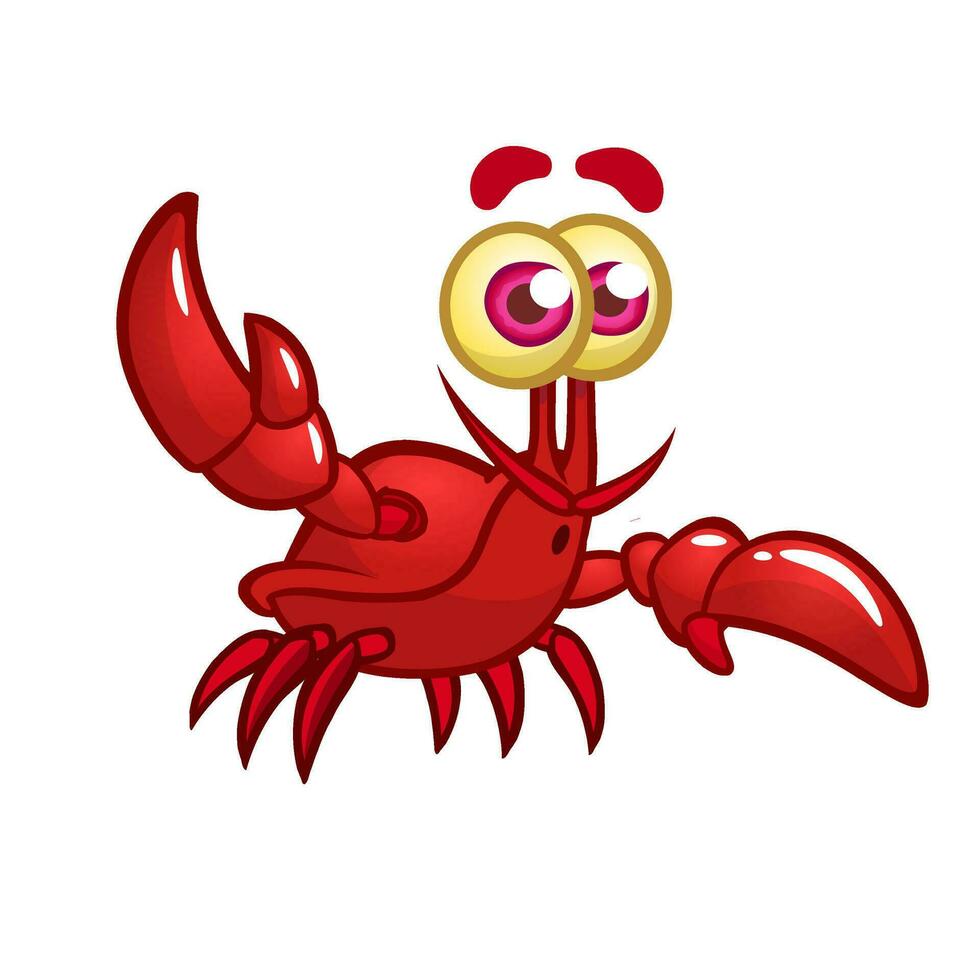Funny cartoon monster. Vector illustration