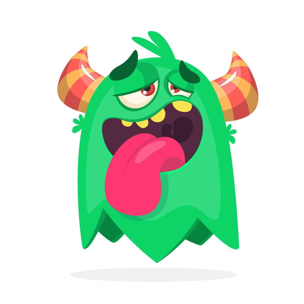 Funny cartoon monster. Vector illustration