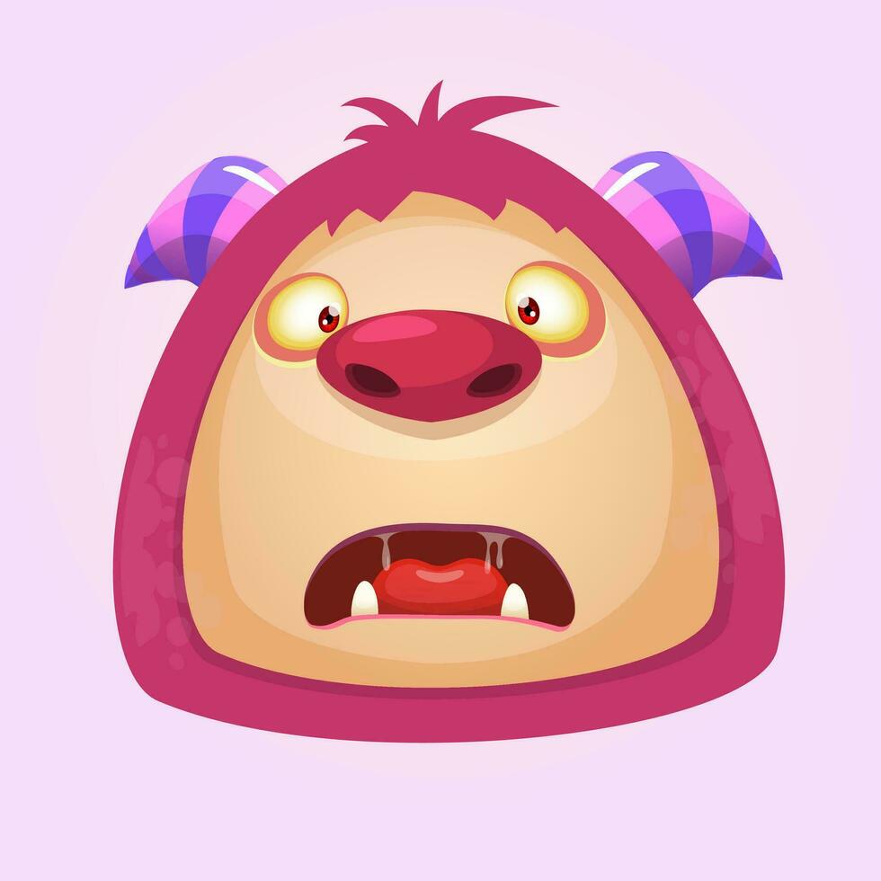 Funny cartoon monster. Vector illustration