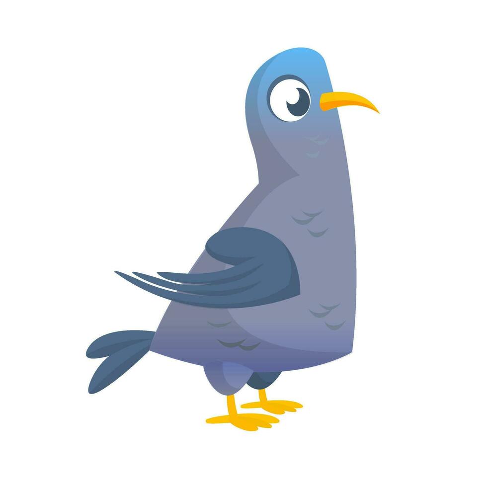 Cartoon vector pigeon isolated. Illustration of dove icon