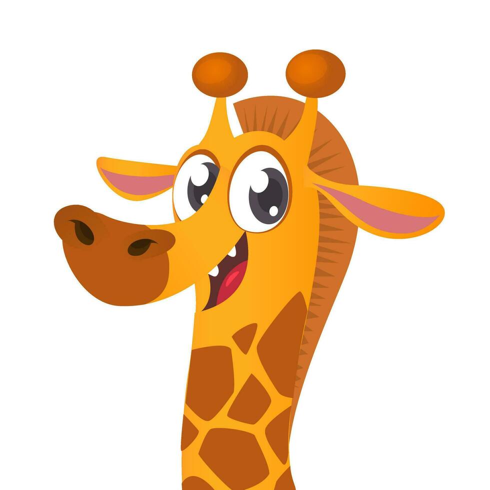 Cartoon giraffe. Vector giraffe illustration